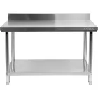 YATO YG-09035 GASTRO Inox munkaasztal alsó polccal hátsó felhajtással