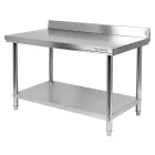 YATO YG-09035 GASTRO Inox munkaasztal alsó polccal hátsó felhajtással
