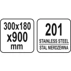 YATO YG-09040 GASTRO Inox falipolc 900 x 300 x 180 mm