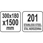 YATO YG-09042 GASTRO Inox falipolc 1500 x 300 x 180 mm