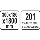 YATO YG-09044 GASTRO Inox falipolc 1800 x 300 x 180 mm