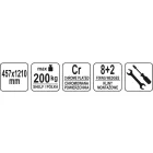 YATO YG-09052 GASTRO Aluplast polc 457 x 1210 mm