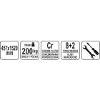 YATO YG-09053 GASTRO Aluplast polc 457 x 1520 mm