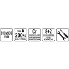 YATO YG-09055 GASTRO Aluplast polc 610 x 906 mm