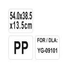 YATO YG-09102 GASTRO Műanyag tároló konyhai kocsihoz 540 x 385 x 135 mm