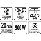 YATO YG-09305 GASTRO Vákuumkamrás vákuumfóliázó gép 350 mm 900 W