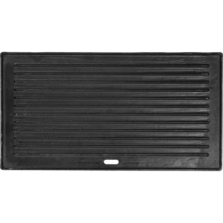 YATO YG-20020 Öntöttvas sütőlap gázgrillekhez, sima és barázdált felülettel 220x410mm