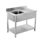 YATO YG-30900 Asztal egymedencés mosogatóval csepegtetőtálcával 1000 x 600mm