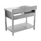YATO YG-30900 Asztal egymedencés mosogatóval csepegtetőtálcával 1000 x 600mm