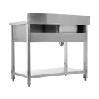 YATO YG-30900 Asztal egymedencés mosogatóval csepegtetőtálcával 1000 x 600mm