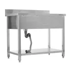 YATO YG-30900 Asztal egymedencés mosogatóval csepegtetőtálcával 1000 x 600mm