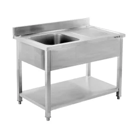  YATO YG-30901 Asztal egymedencés mosogatóval csepegtetőtálcával 1200 x 600mm