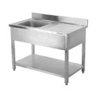 YATO YG-30901 Asztal egymedencés mosogatóval csepegtetőtálcával 1200 x 600mm