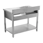 YATO YG-30901 Asztal egymedencés mosogatóval csepegtetőtálcával 1200 x 600mm