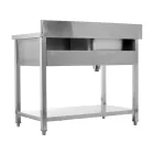 YATO YG-30901 Asztal egymedencés mosogatóval csepegtetőtálcával 1200 x 600mm