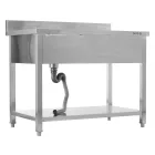 YATO YG-30902 Asztal egymedencés mosogatóval csepegtetőtálcával 1400 x 600mm