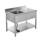 YATO YG-30903 Asztal egymedencés mosogatóval csepegtetőtálcával 1000 x 700mm