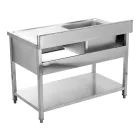 YATO YG-30904 Asztal egymedencés mosogatóval csepegtetőtálcával 1200 x 700mm