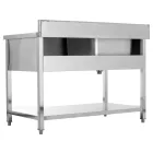 YATO YG-30904 Asztal egymedencés mosogatóval csepegtetőtálcával 1200 x 700mm