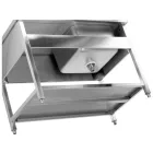 YATO YG-30904 Asztal egymedencés mosogatóval csepegtetőtálcával 1200 x 700mm