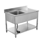 YATO YG-30904 Asztal egymedencés mosogatóval csepegtetőtálcával 1200 x 700mm