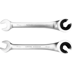 YATO YT-01337 Nyitott racsnis villáskulcs 15mm