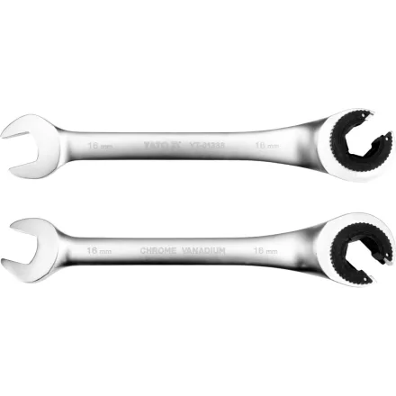 YATO YT-01338 Nyitott racsnis villáskulcs 16mm