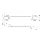 YATO YT-0139 Fékcsőkulcs 19x21 mm CrV 6140