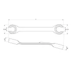 YATO YT-0143 Fékcsőkulcs készlet 4 részes 8-17 mm CrV 6140
