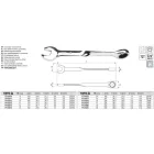 YATO YT-01872 Csavart racsnis csillág-villáskulcs 10 mm CrV