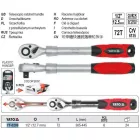 YATO YT-0299 Racsnis hajtószár 1/2" 305-445 mm 72T teleszkópos Crv