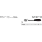 YATO YT-0307 Racsnis hajtószár 1/4" 146 mm 72T CrV
