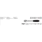 YATO YT-0308 Racsnis hajtószár 3/8" 185 mm 72T CrV