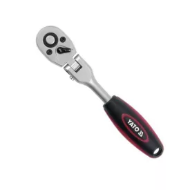   YATO YT-0325 Racsnis hajtószár 1/4" 159 mm 72T csuklós ±90° egyenes szár CrV