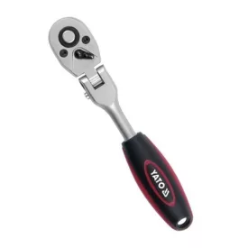   YATO YT-0326 Racsnis hajtószár 3/8" 242 mm 72T csuklós ±90° egyenes szár CrV