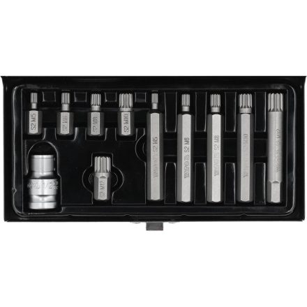 YATO YT-0415 Bit készlet 11 részes SPLINE M5-M12 L=30 mm,L=75 mm 1/2"