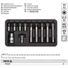YATO YT-0415 Bit készlet 11 részes SPLINE M5-M12 L=30 mm,L=75 mm 1/2"