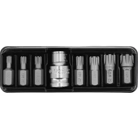 YATO YT-0418 Bit készlet 8 részes RIBE M5-M14 L=30 mm 1/2