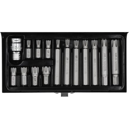 YATO YT-0419 Bit készlet 15 részes RIBE M6-M14 L=30 mm 1/2"