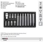 YATO YT-0419 Bit készlet 15 részes RIBE M6-M14 L=30 mm 1/2"