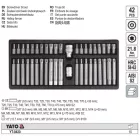 YATO YT-0420 Torx bit készlet 42 részes (1/2" T20-T70+RIBE)