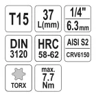 YATO YT-04303 Bit dugókulcs Torx 1/4