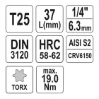 YATO YT-04305 Bit dugókulcs Torx 1/4