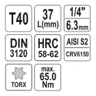 YATO YT-04307 Bit dugókulcs Torx 1/4