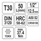 YATO YT-04313 Bit dugókulcs Torx 1/2