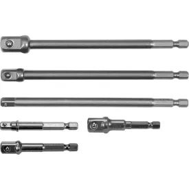   YATO YT-04629 Dugókulcs adapter készlet 6 részes 1/4" Hex -> 1/4", 3/8", 1/2" négyszög CrV