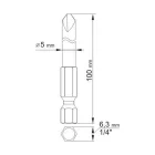 YATO YT-0496 Bithegy Tri-Wing TW1 + TW3 1/4" 100 mm 2 db/bl