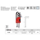YATO YT-0509 Imbuszkulcs készlet 10 részes 2,0-12 mm CrV