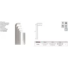 YATO YT-0519 Hosszú imbuszkulcs készlet 10 részes 3-17 mm, kazettában CrV
