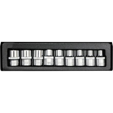YATO YT-0521 Dugókulcs készlet 9 részes külső Torx 1/2" E10-E24 CrV
